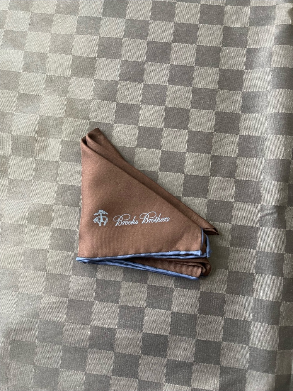 Brooks Brothers brown handkerchief